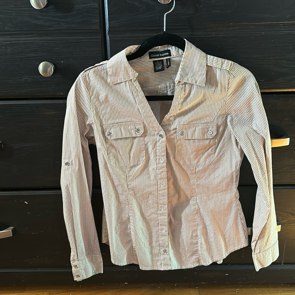 Gold striped blouse